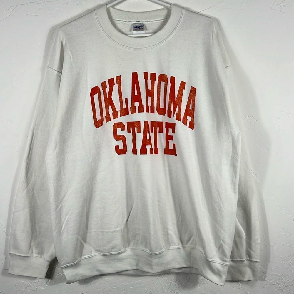 🔥🏈Vintage OKLAHOMA STATE COWBOYS Essentials CREWNECK Sweatshirt Men Sz L - EUC